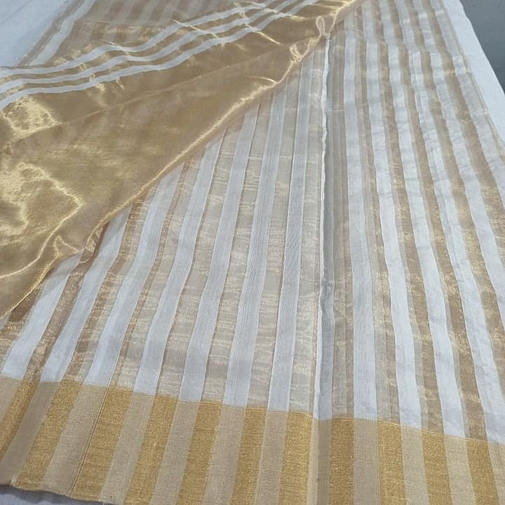 Handwoven pure Chanderi katan silk saree.
Directly from weaver our first priority is the best qualit uploaded by business on 7/17/2020