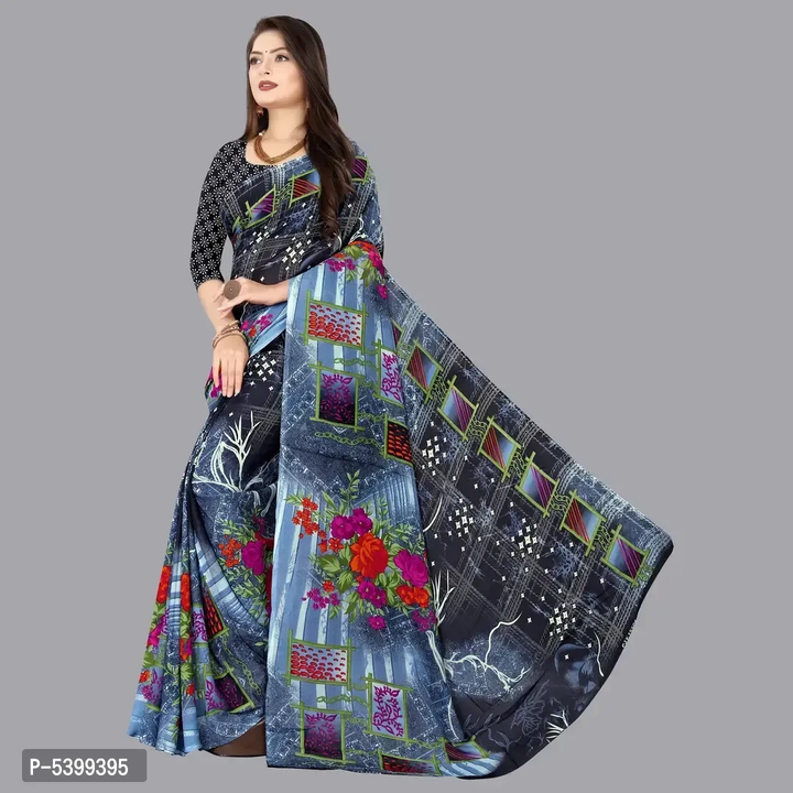 Stylish Georgette Multicoloured Floral Saree With Blouse Piece uploaded by business on 9/3/2023