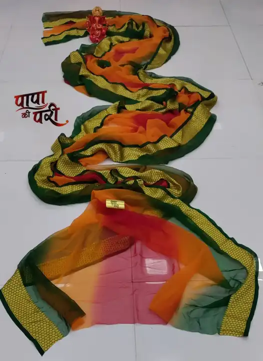 Royal Georgette saree uploaded by Mahakal reseller's group on 9/3/2023