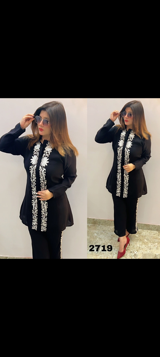 Black embroidered kurta pant set  uploaded by Aleexa Outlet on 9/3/2023