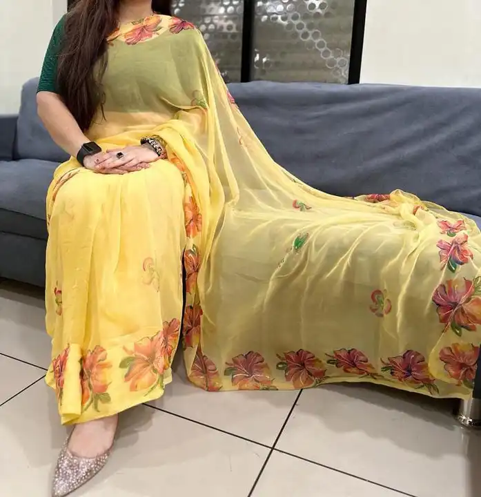 Royal Georgette saree uploaded by business on 9/3/2023