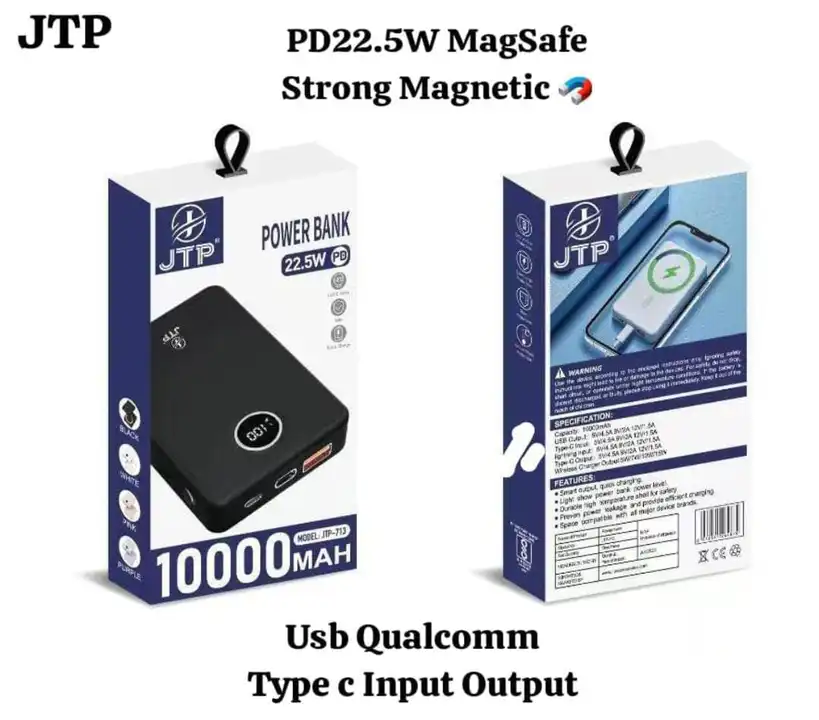 JTP Hongkong premium quality wireless magsafe Powerbank 10000Mah uploaded by business on 9/3/2023