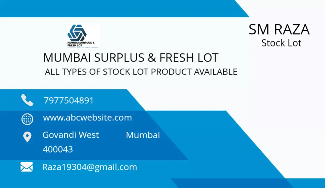 Visiting card store images of MUMBAI SURPLUS & FRESH LOT