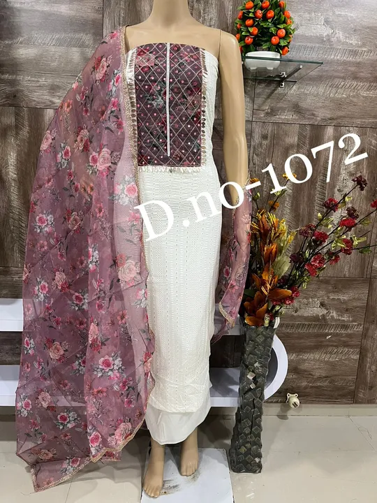 Organza dupatta with  fancydigital print  uploaded by A/N Collection  on 9/4/2023