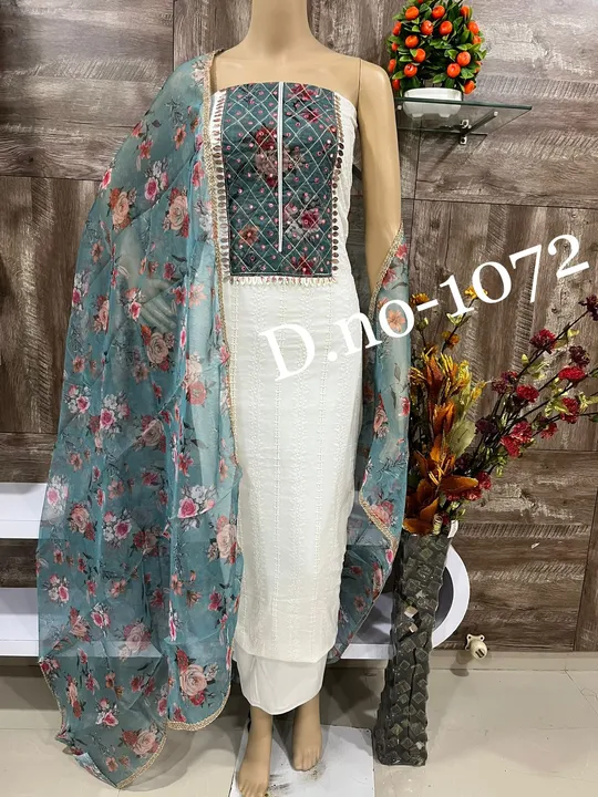 Organza dupatta with  fancydigital print  uploaded by A/N Collection  on 9/4/2023