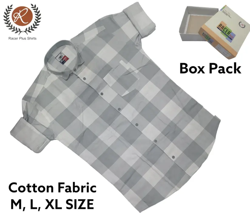 🏁🏁RACER PLUS🏁🏁(SUB BRAND OF 1KKA)
EXCLUSIVE CHECKERED BOX PACK SHIRTS FOR MEN uploaded by business on 9/4/2023