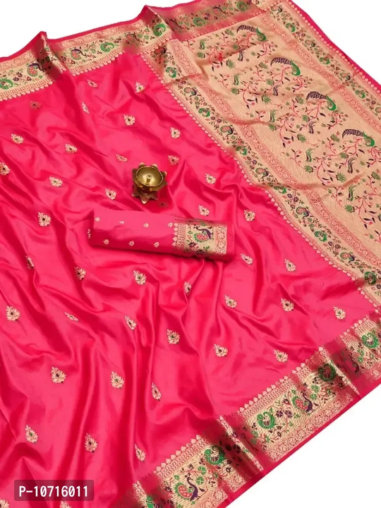 Stylish Silk Blend Paithani Saree For Women

 Fabric:  Silk Blend

 Type:  Saree with Blouse piece

 uploaded by business on 9/4/2023