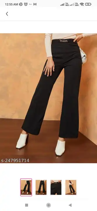 Trendy bellbottom pants trouser for women uploaded by Livkraft apparels co. on 9/4/2023