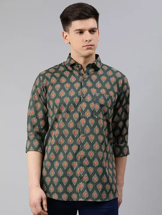 Green Block Casual Print Shirt uploaded by Uniasis Knack on 9/4/2023