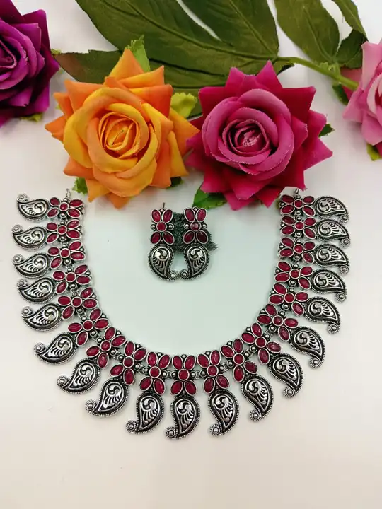 German silver necklace contact 7892217238 uploaded by Sri Mutha jewellery on 9/4/2023