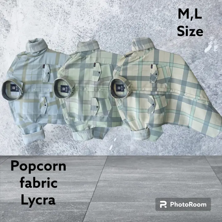 Mens plain popcorn Lycra shirts  uploaded by business on 9/5/2023