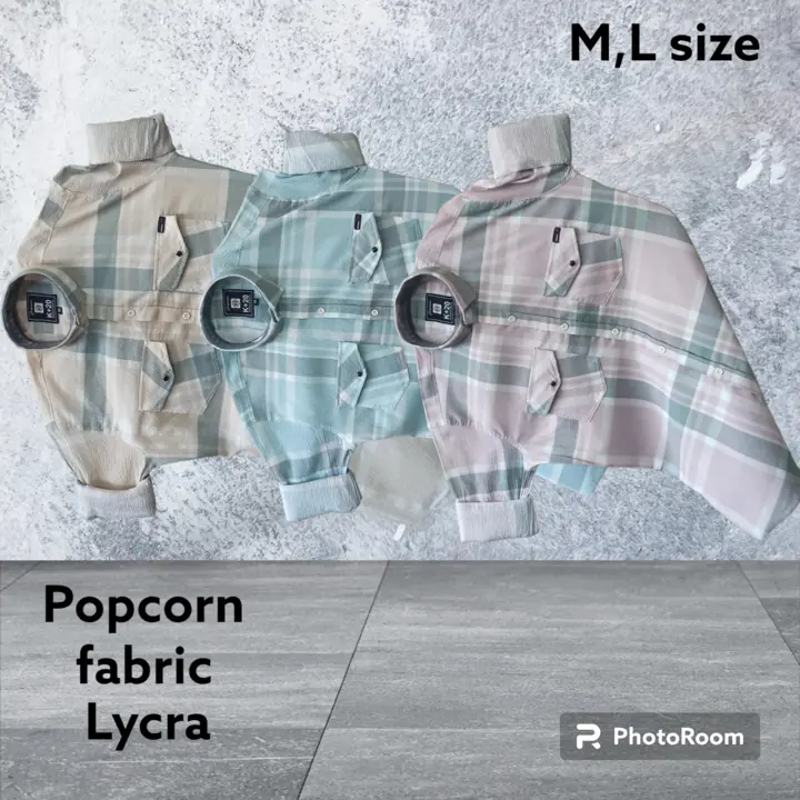 Mens plain popcorn Lycra shirts uploaded by business on 9/5/2023