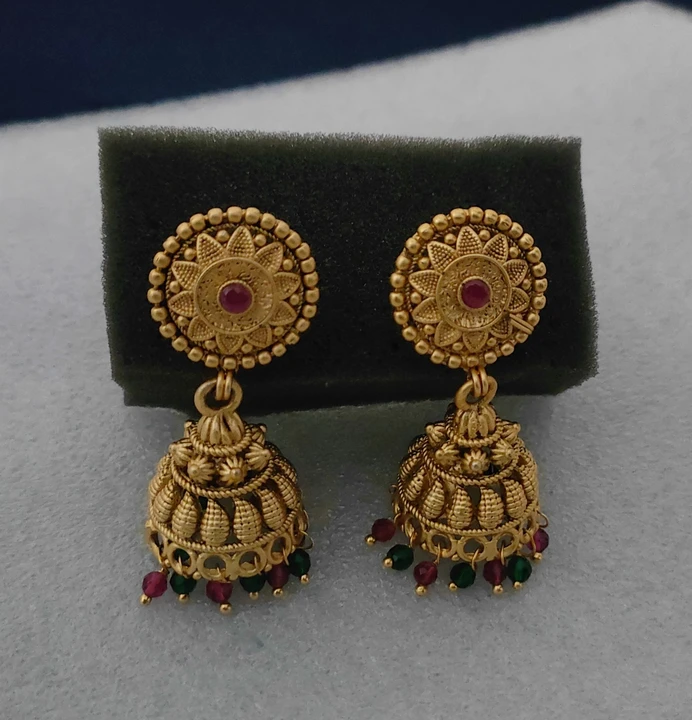 Antique Copper Earrings Jhumki ( Rajwadi Polish ) uploaded by business on 9/5/2023