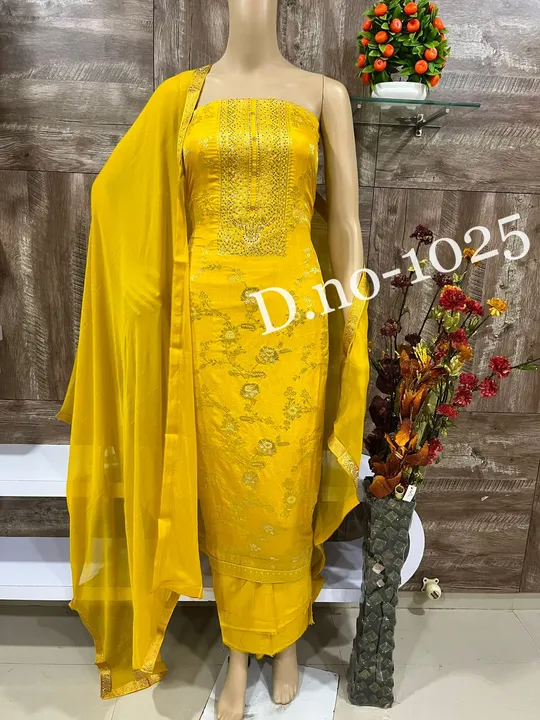 Banarsi suit with chiffon dupatta  uploaded by business on 9/5/2023