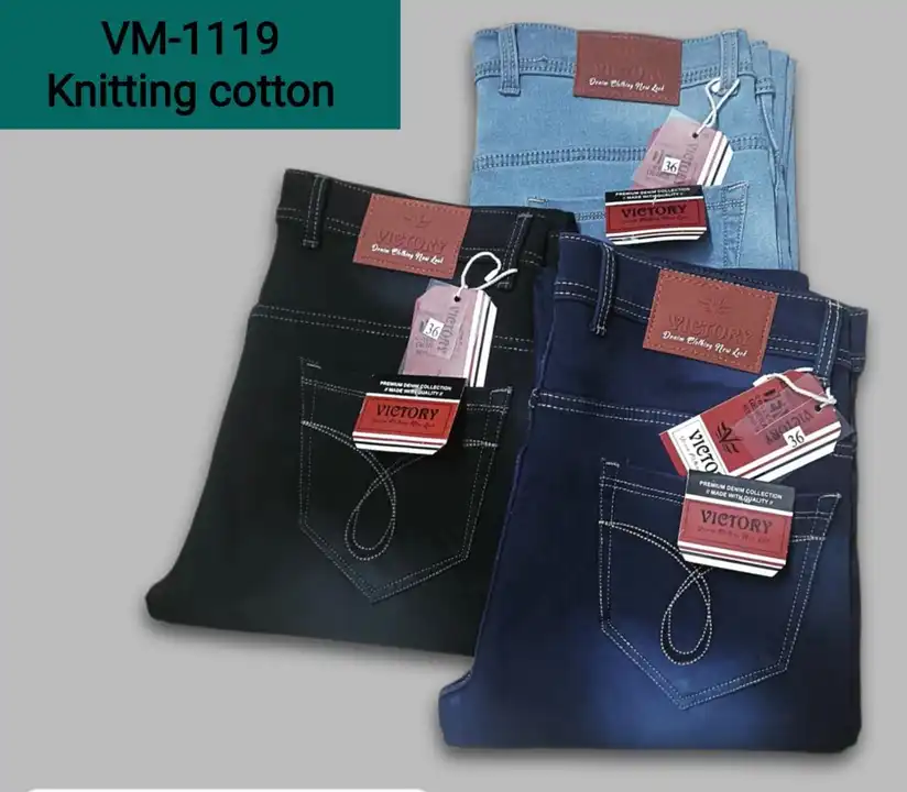 Men Knitting cotton jeans  uploaded by Victory Exports on 9/5/2023