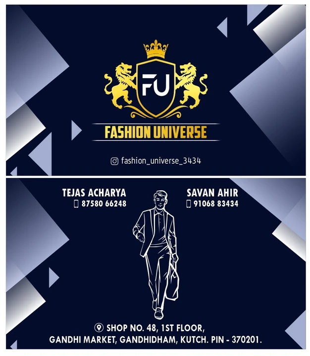 Visiting card store images of FASHION UNIVERSE