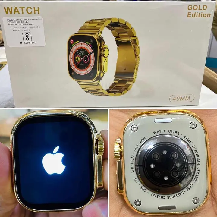 Golden  smart watch  uploaded by business on 9/5/2023