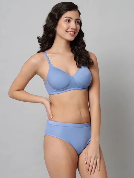 Post image Hey! Checkout my new product called
Bra panty set blue colour best quality .