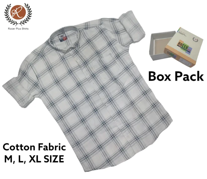 🏁🏁RACER PLUS🏁🏁(SUB BRAND OF 1KKA)
EXCLUSIVE CHECKERED BOX PACK SHIRTS FOR MEN uploaded by business on 9/5/2023