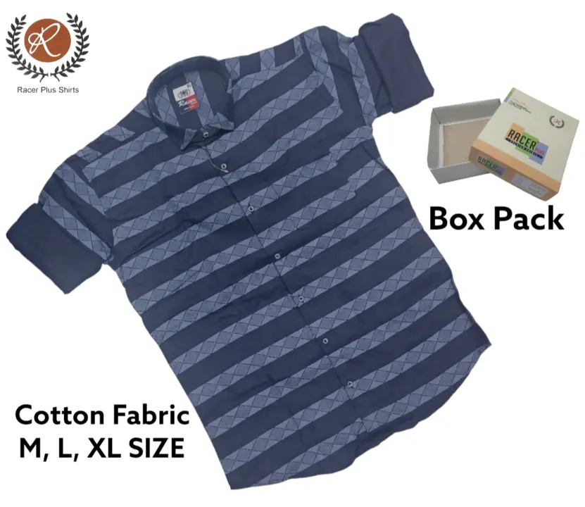 🏁🏁RACER PLUS🏁🏁(SUB BRAND OF 1KKA)
EXCLUSIVE STRIPED BOX PACK SHIRTS FOR MEN uploaded by Kushal Jeans, Indore on 9/5/2023