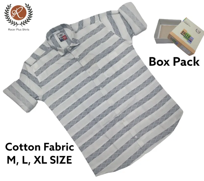 🏁🏁RACER PLUS🏁🏁(SUB BRAND OF 1KKA)
EXCLUSIVE STRIPED BOX PACK SHIRTS FOR MEN uploaded by Kushal Jeans, Indore on 9/5/2023