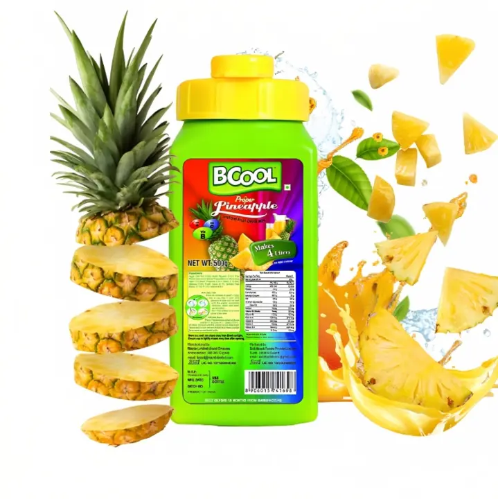 BCOOL Instant Pineapple Drink Mix, Energy Drink Mix 500gm(Makes 30 glasses). make Juice, Lassi,Popsi uploaded by Solidblack Foods Pvt Ltd on 9/5/2023