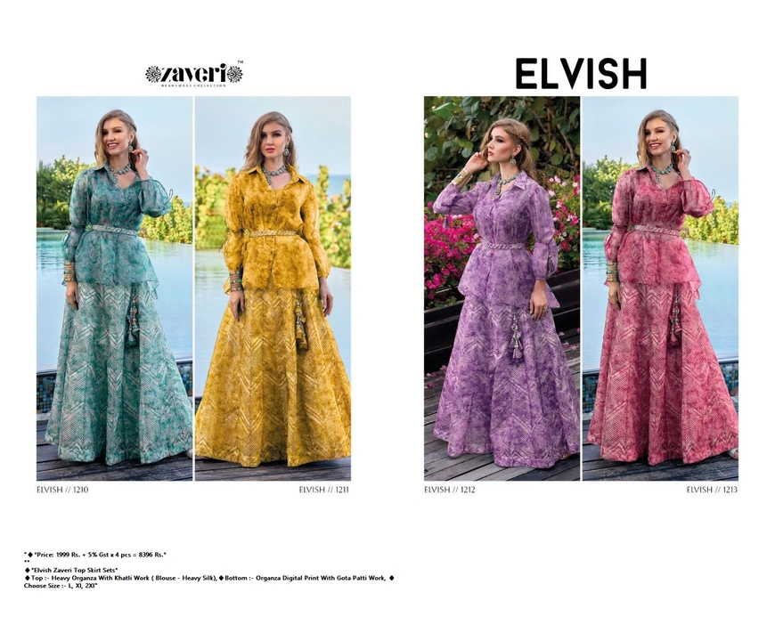 Elvish Zaveri Top Skirt Sets uploaded by Kavya style plus on 9/5/2023