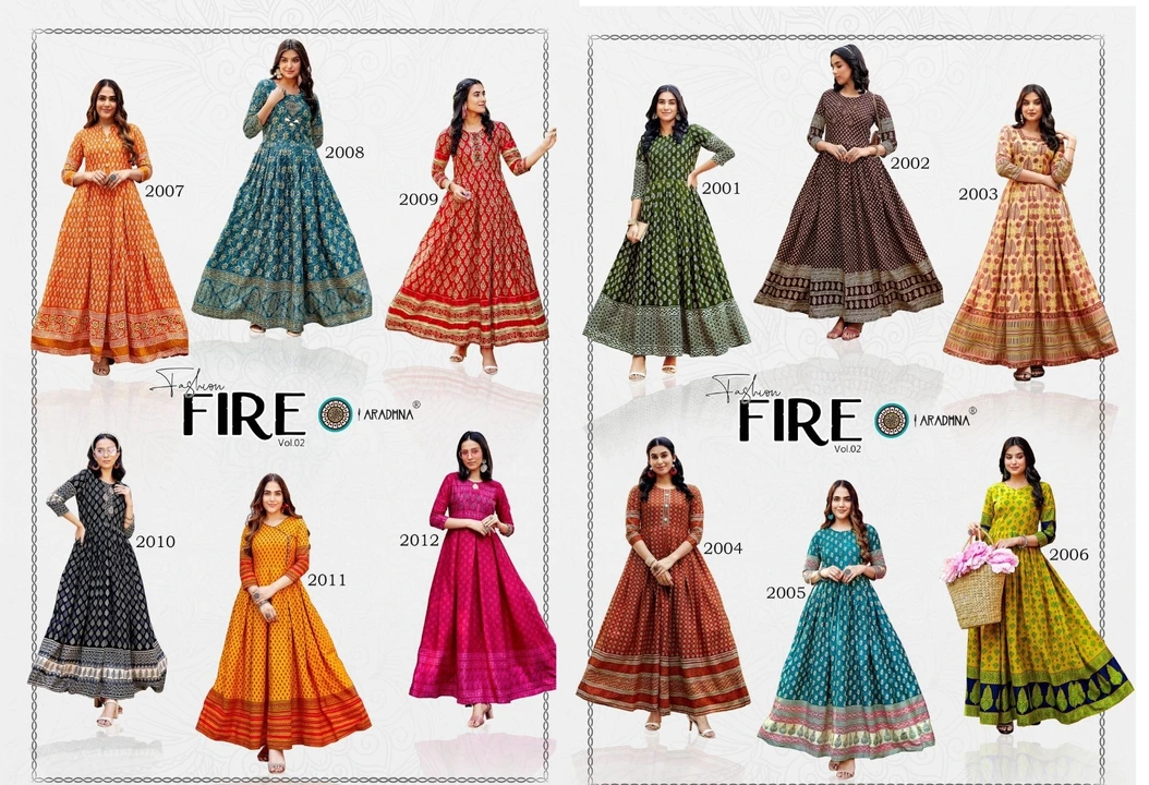 Fashion Fire Vol 2 Aradhna Fashion One Piece Gown uploaded by business on 9/5/2023