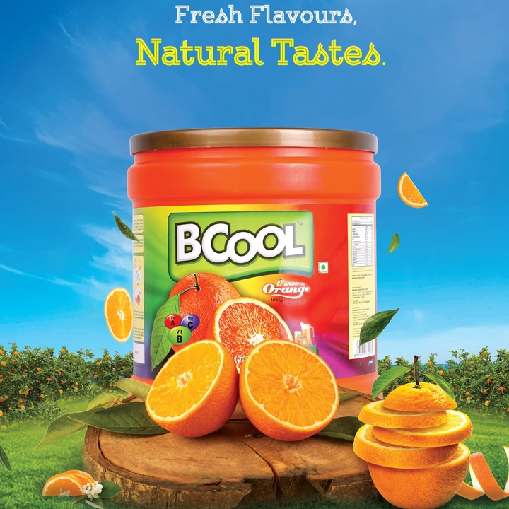 BCOOL Orange Instant Drink Mix, Energy Drink Mix 2.5kg(Make150 glasses).Make Juice, Lassi uploaded by Solidblack Foods Pvt Ltd on 9/5/2023