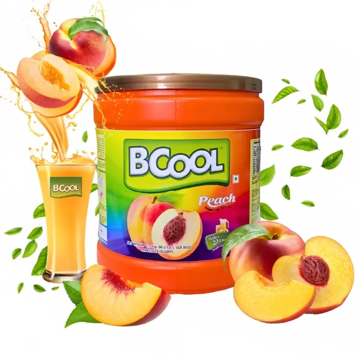 BCOOL Peach Instant Drink Mix, Energy Drink Mix 2.5kg(Make150 glasses).Make Juice, Lassi uploaded by Solidblack Foods Pvt Ltd on 9/5/2023