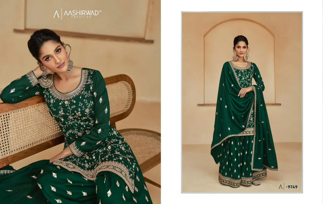 AASHIRWAD CREATION 
PRESENT NEW FREE SIZE STITCH COLLECTION (XL SIZE )

➡️HIMANI⬅️
👗 uploaded by business on 9/5/2023