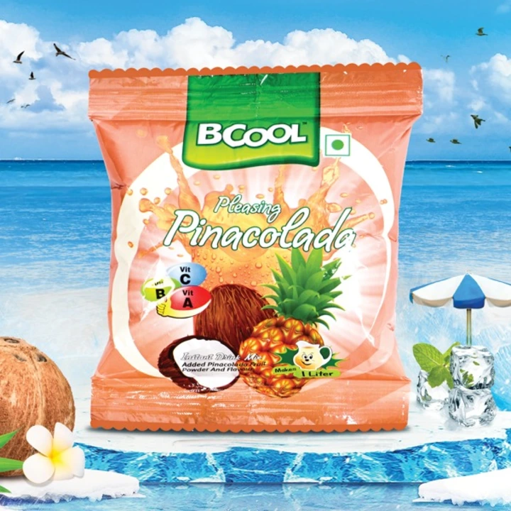 BCOOL Pinacolada Instant Drink Mix 125gm(Make7 glasses).Make Juice, Lassi,Popsicle[Pack of 10] uploaded by Solidblack Foods Pvt Ltd on 9/5/2023