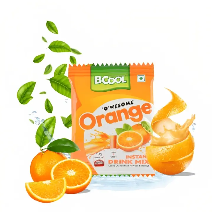 BCOOL Orange Instant Drink Mix 19gm(Make 1 glass).Make Juice, Lassi,Popsicle.[Pack of 50] uploaded by Solidblack Foods Pvt Ltd on 9/5/2023