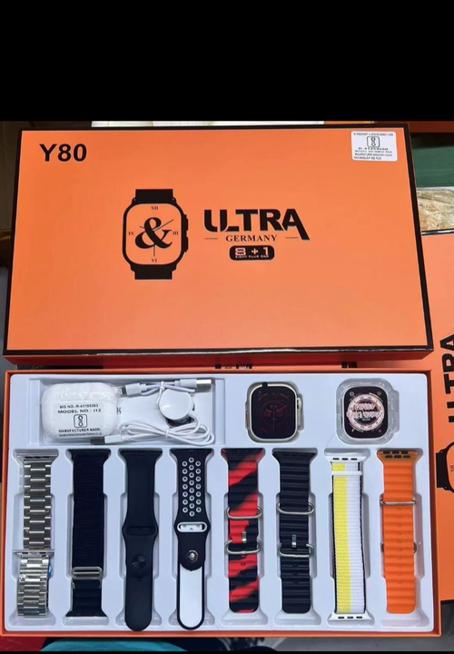 Y80 smart watch 8 in 1 combo pack available best price for 9649174067 uploaded by business on 9/5/2023