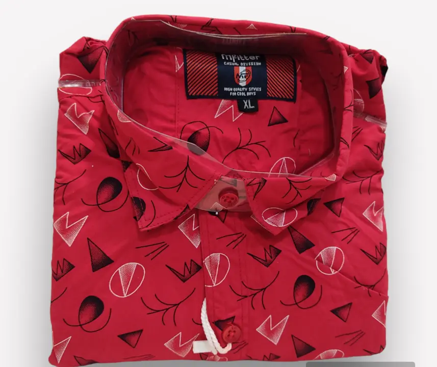 Printed Cotton Red Men Shirt (All Sizes Available) uploaded by business on 9/5/2023