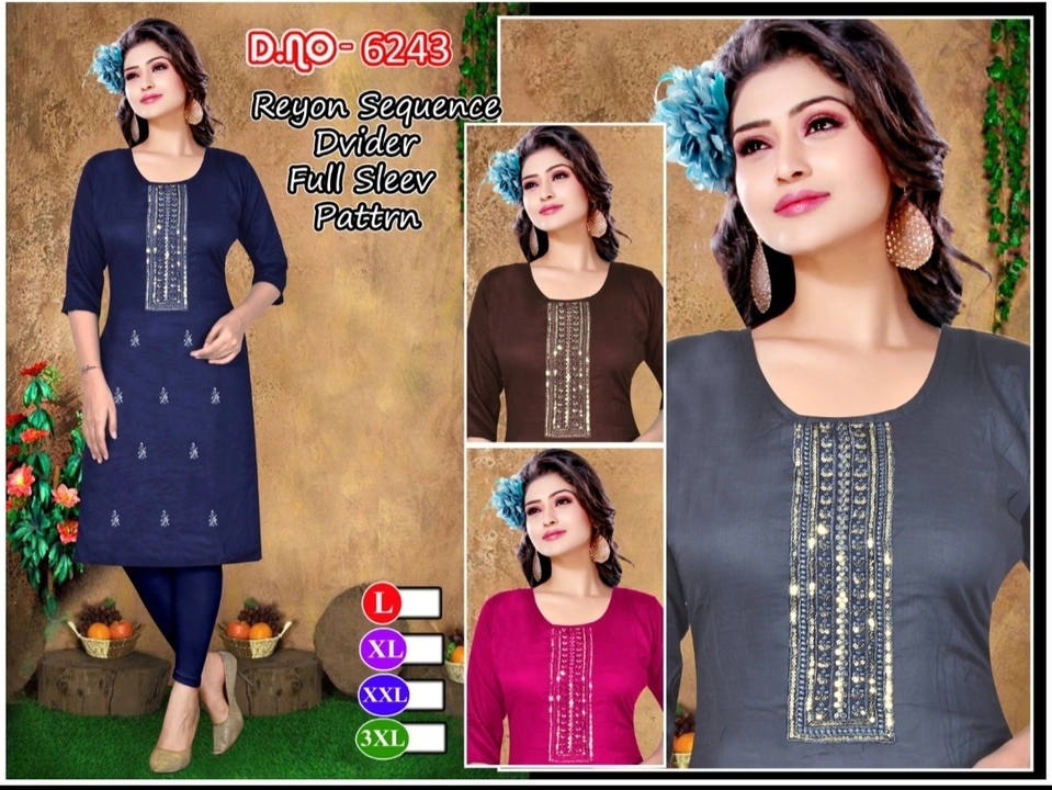 Sequence Work Kurti uploaded by RJ Creation on 9/5/2023
