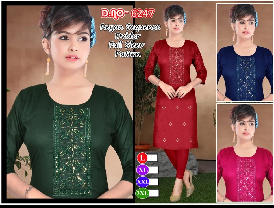 Sequence Work Kurti uploaded by RJ Creation on 9/5/2023