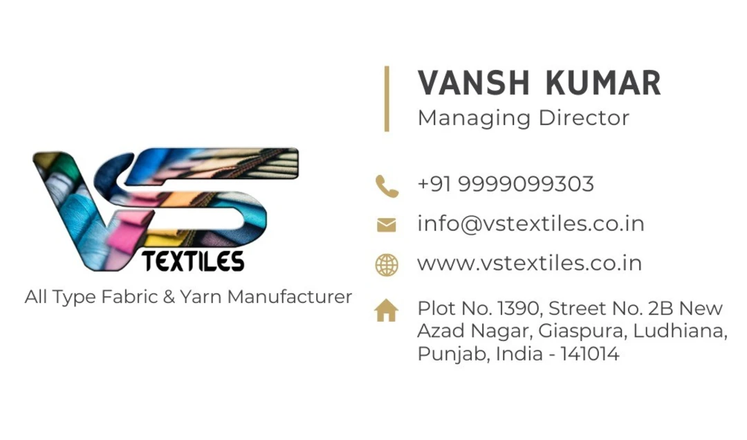 Visiting card store images of V S TEXTILES