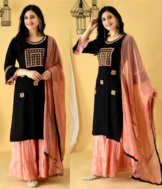 Heavy reyon chinon dupatta  uploaded by A/N Collection  on 9/5/2023