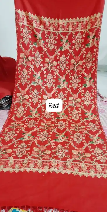 Womens Wool embroidery kashmiri shawl at wholesale prices  uploaded by Rv Products on 9/6/2023