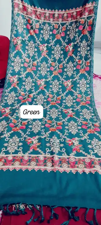 Womens Wool embroidery kashmiri shawl at wholesale prices  uploaded by Rv Products on 9/6/2023