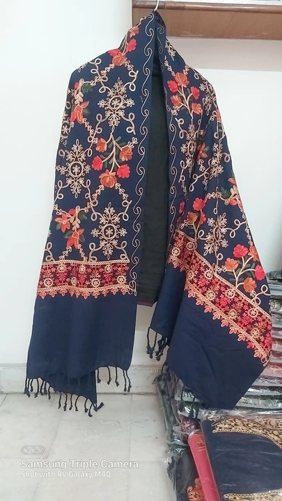 Womens Wool embroidery kashmiri shawl at wholesale prices  uploaded by Rv Products on 9/6/2023
