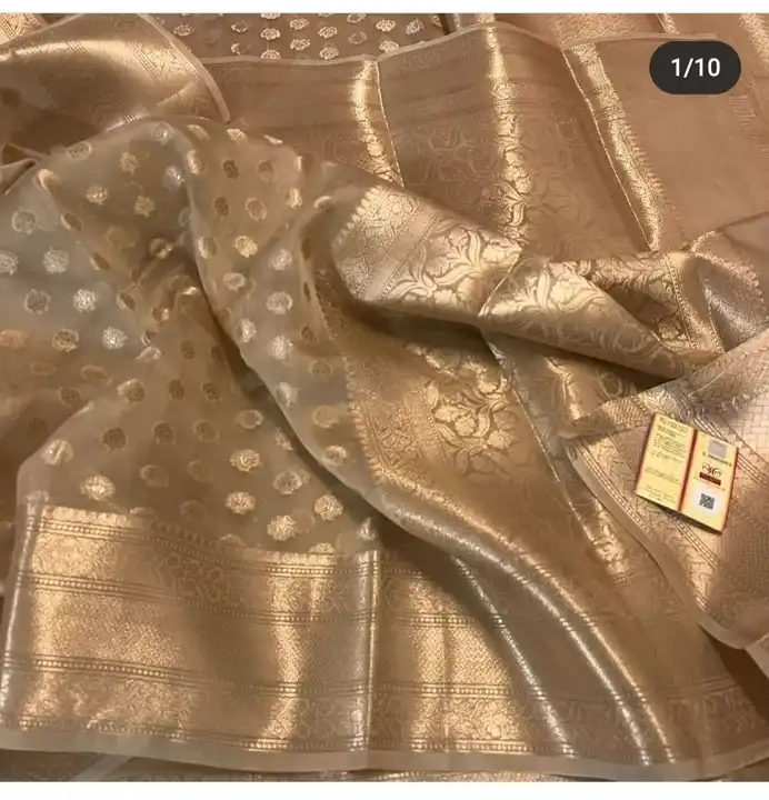 Exclusive Beautiful Banarasi Handloom Kora Organja Silk Saree WhatsApp 8707705523 uploaded by business on 9/6/2023