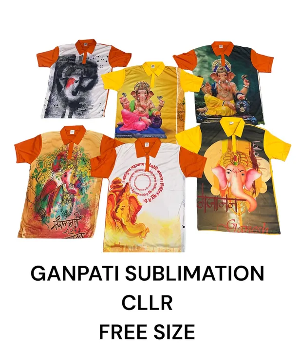 Ganpati sublimation Kolar tshirt  uploaded by RATHORE SAHAB on 9/6/2023