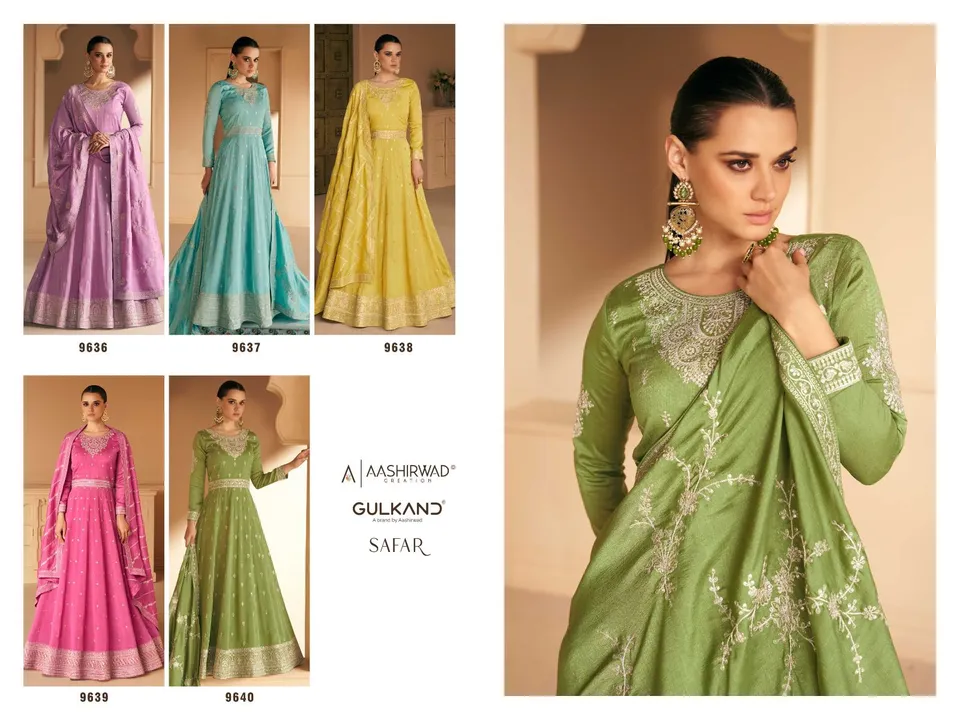 Safar Aashirwad Creation Gown Dupatta Set uploaded by Kavya style plus on 9/6/2023