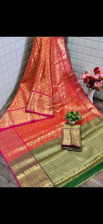 Kanchipuram handloom saree uploaded by business on 3/20/2021
