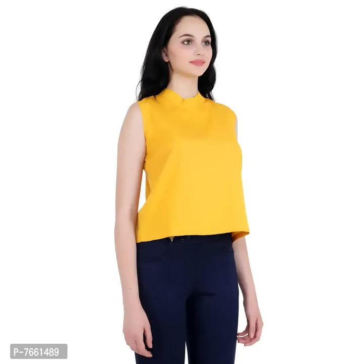 *My Swag Stylish Latest Ladies Gown Designer Dresses for Women's Solid Sleeveless Crop Top*

  uploaded by business on 9/6/2023
