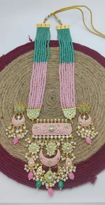 Meenakari Kundan necklace set  uploaded by business on 9/6/2023