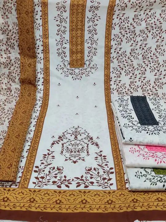 Cotton dress material  uploaded by Women's shopping.. on 9/6/2023