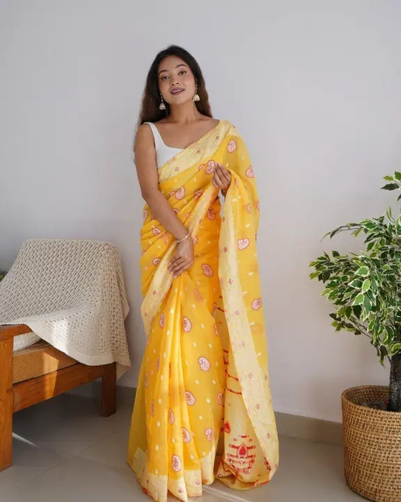 Rich pallu with allover multi Color Thread Mina Border design saree  uploaded by DHANANJAY CREATIONS on 9/6/2023